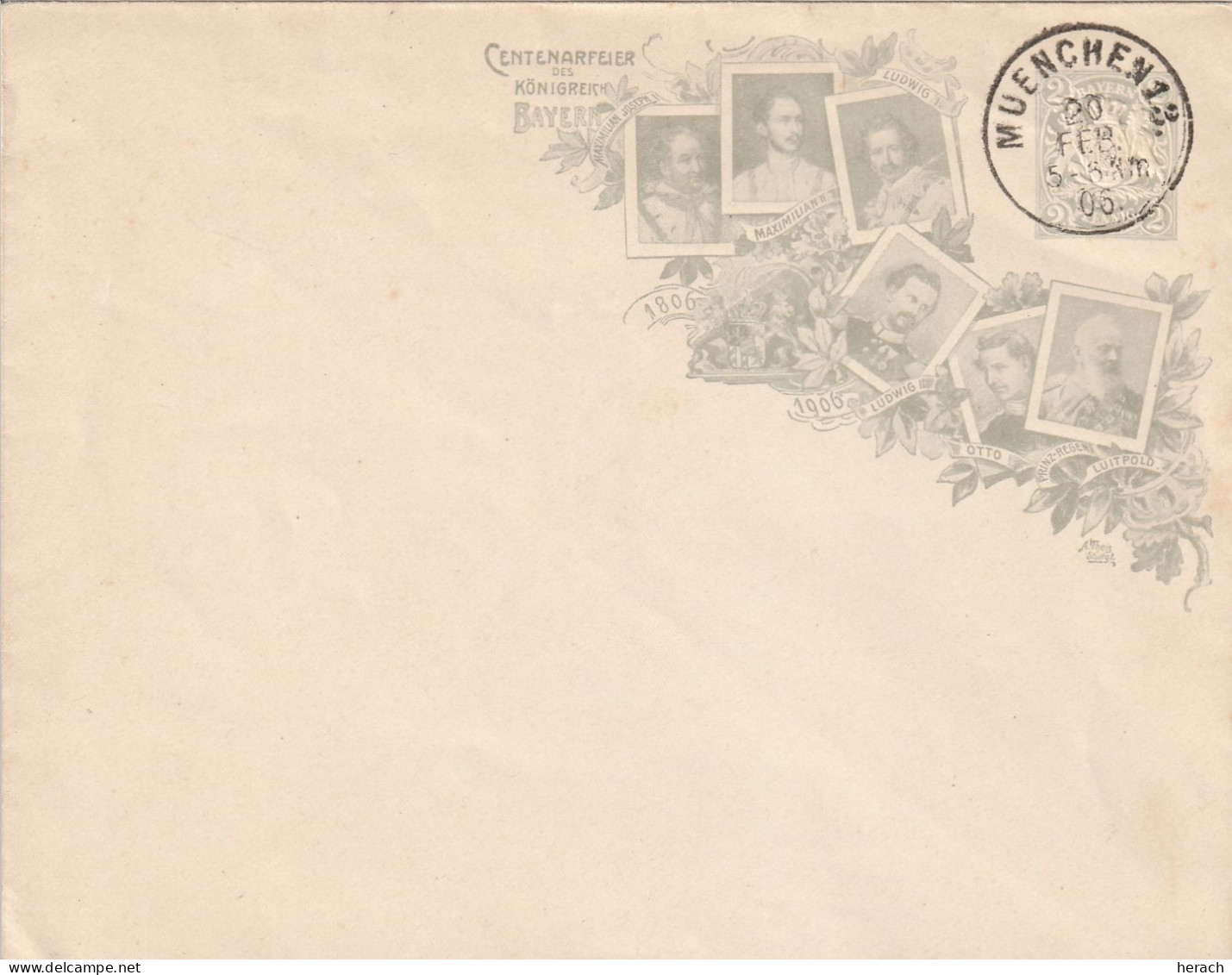 Allemagne Entier Postal Illustré Muenchen 1906 - Sobres