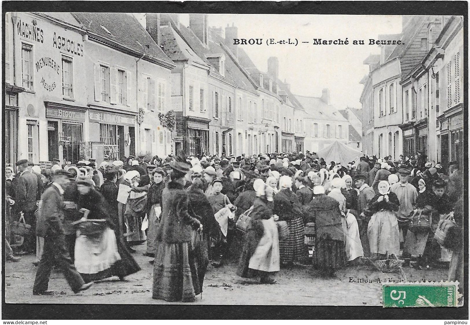 28 - BROU - Marché Au Beurre - Animée - Autres & Non Classés