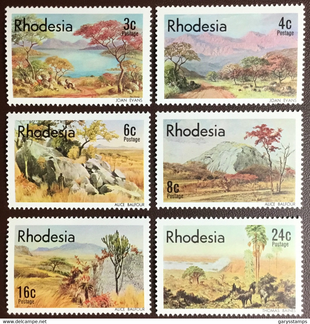 Rhodesia 1977 Landscape Paintings MNH - Rhodesia (1964-1980)