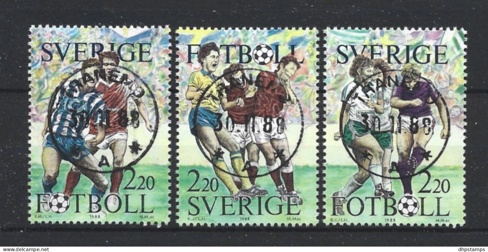 Sweden 1988 Football Y.T. 1489/1491 (0) - Used Stamps