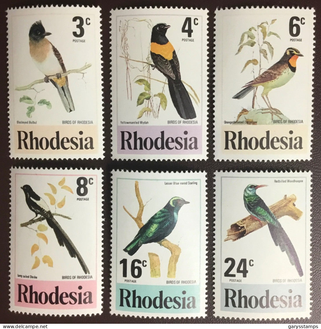 Rhodesia 1977 Birds MNH - Andere & Zonder Classificatie