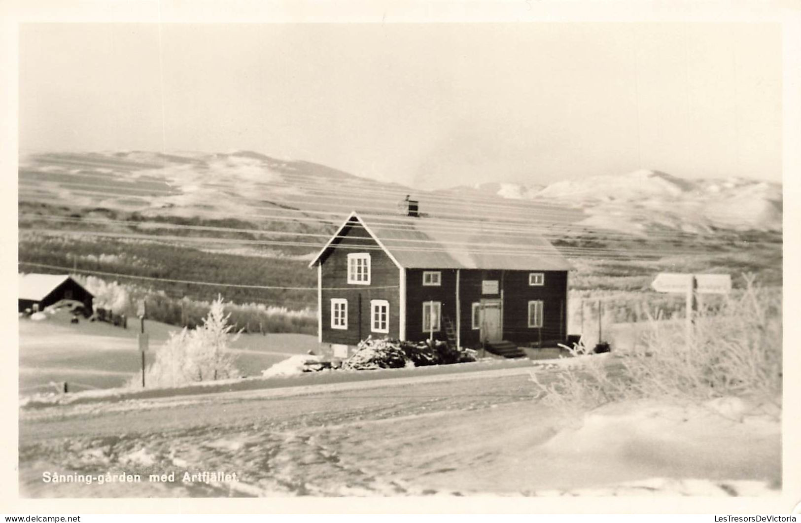 NORVEGE - Maison - Neige - Sanning Garden Med Artfjallet - Carte Postale Ancienne - Norvège