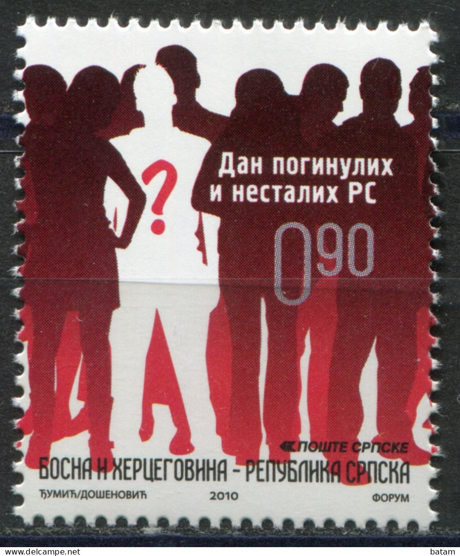 BOSNIA SERBIA(116) - Day Of The Disappeared And Killed - MNH Set - 2010 - Bosnië En Herzegovina