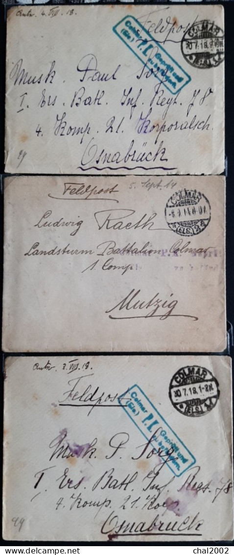 Feldpost  1918 Colmar - Lettres & Documents