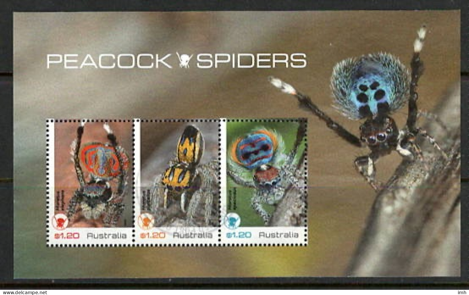 2023 Australia.  Peacock Spiders Miniature Sheet M/SFine Used. - Oblitérés