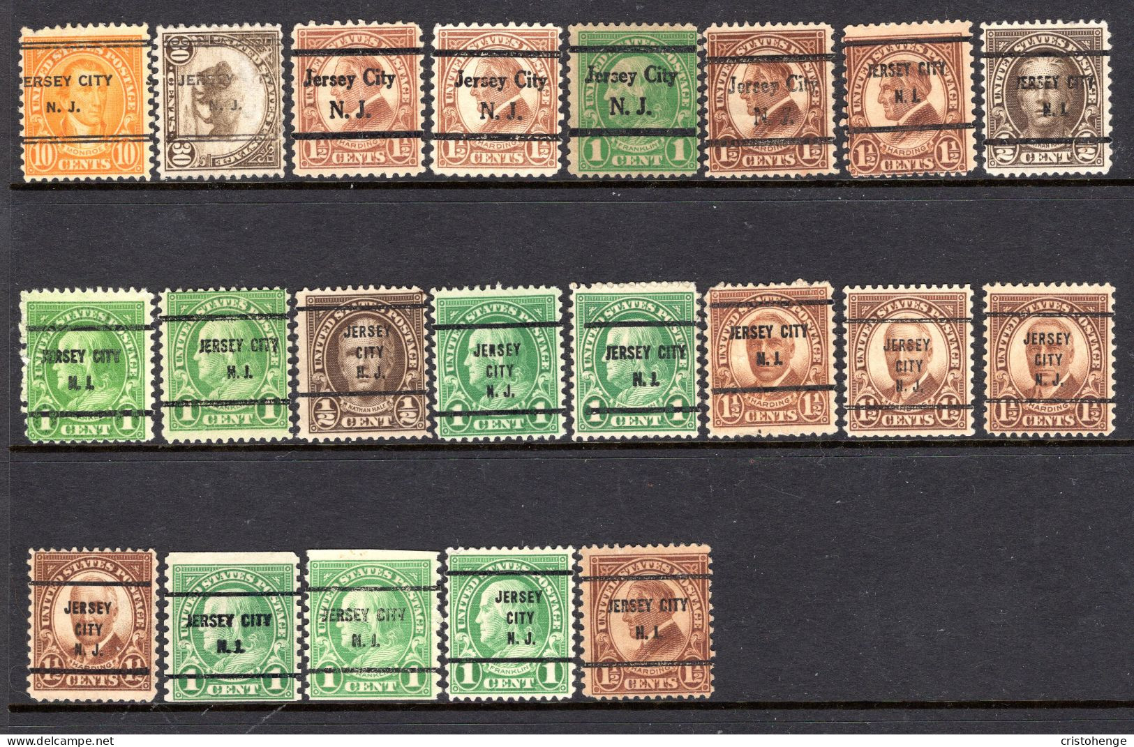 USA Precancel - New Jersey - Jersey City - Small Collection - Precancels