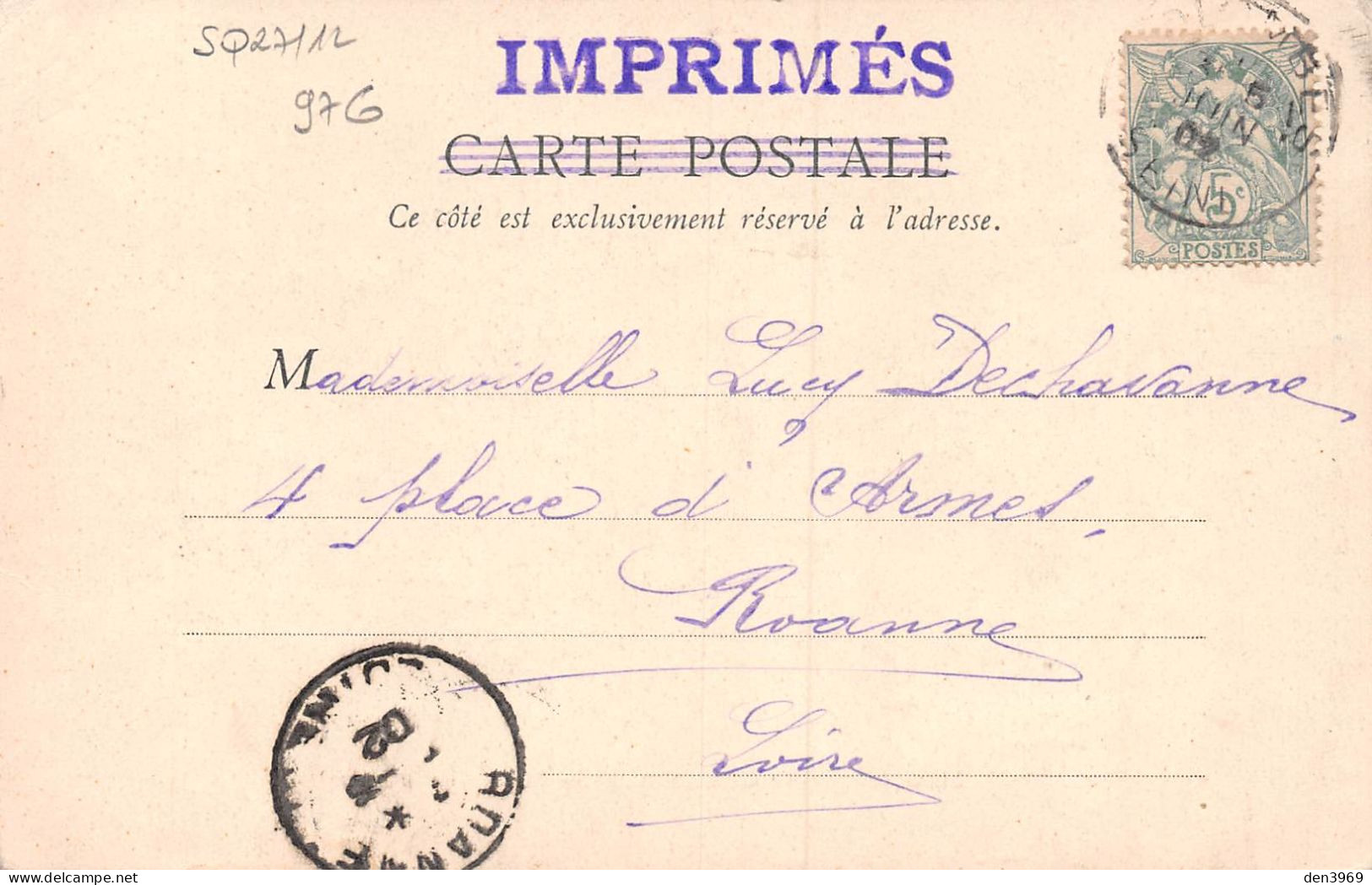 MARTINIQUE Et GUADELOUPE - Récolte Des Ananas - Précurseur Voyagé 1902 (2 Scans) Lucy Dechavanne, 4 Place D'Armes Roanne - Other & Unclassified