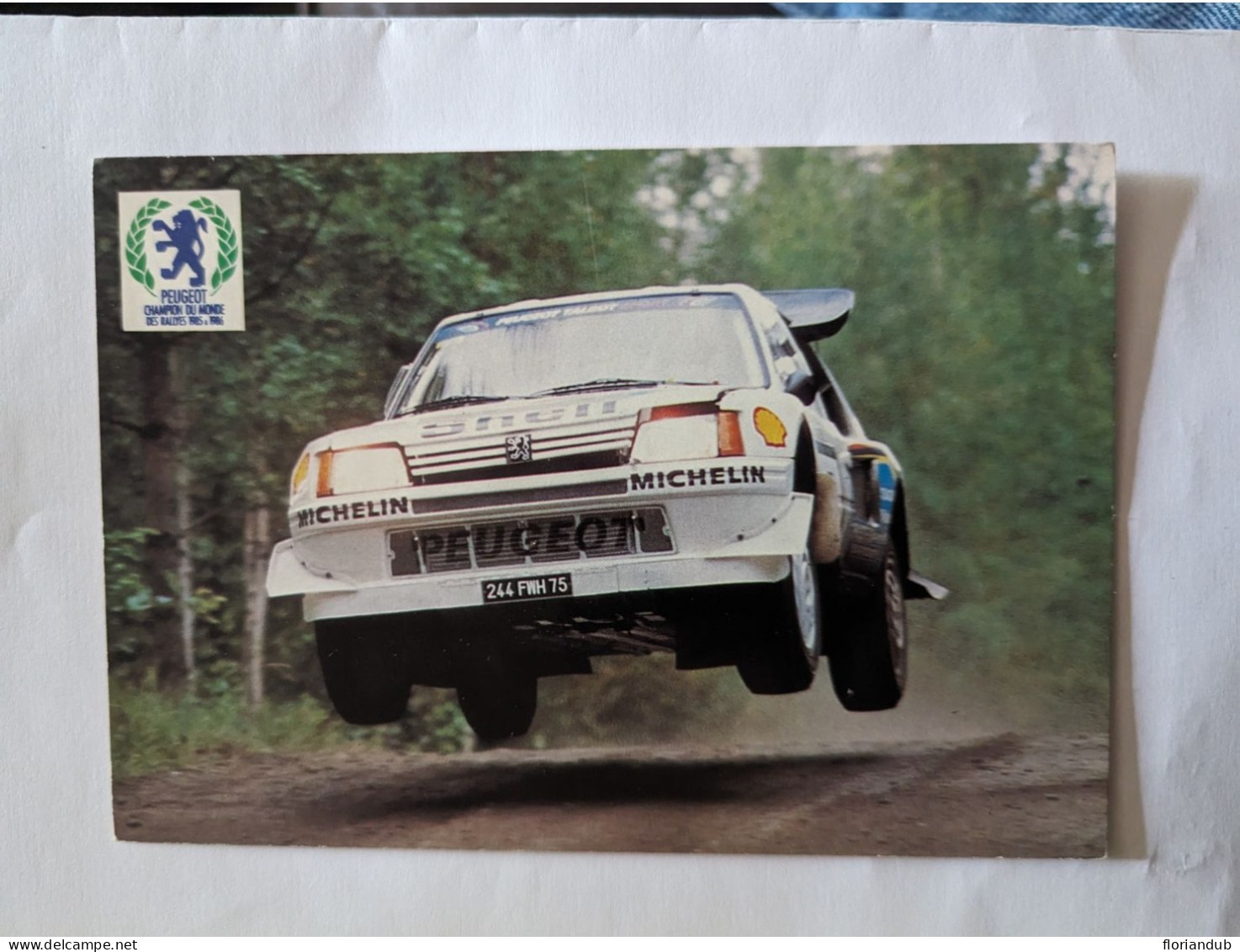 CP -  Peugeot 205 Champion Du Monde Des Rallyes 1985 1986 - Rally