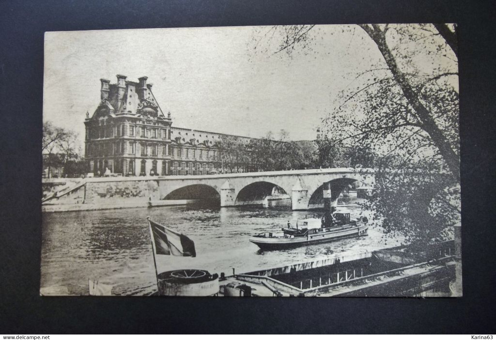 France - Paris - 75 - Le Pavillon De Flore Et Le Pont Royal   - Avec Timbre Paris 1932 - De Seine En Haar Oevers