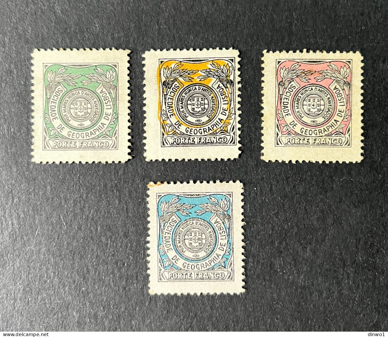 (T1) Portugal - Lisbon Geography Society Stamp Set 2 - No Gum - Nuovi