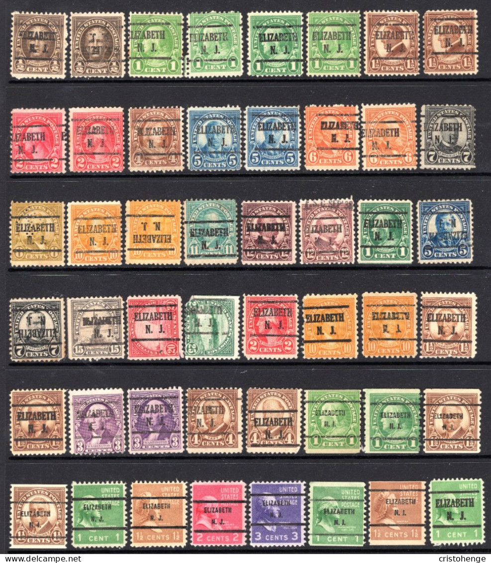 USA Precancel - New Jersey - Elizabeth - Small Collection - Precancels