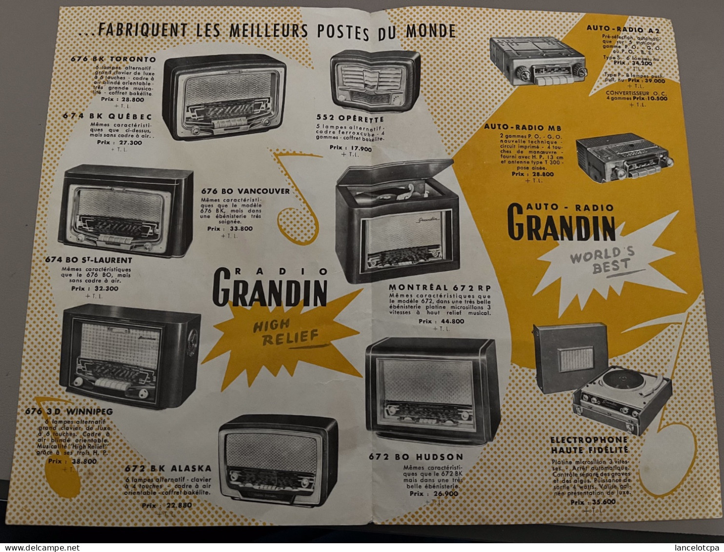 PUBLICITE TELEVISION GRANDIN - TECHNIQUE ET RADIO à LA ROCHELLE 3BIS AVENUE DE STRASBOURG - Advertising