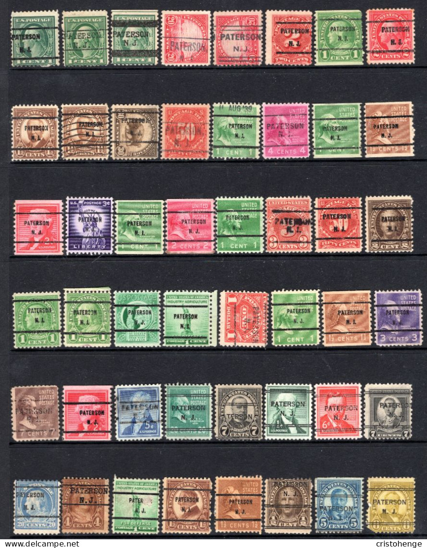 USA Precancel - New Jersey - Paterson - Small Collection - Préoblitérés