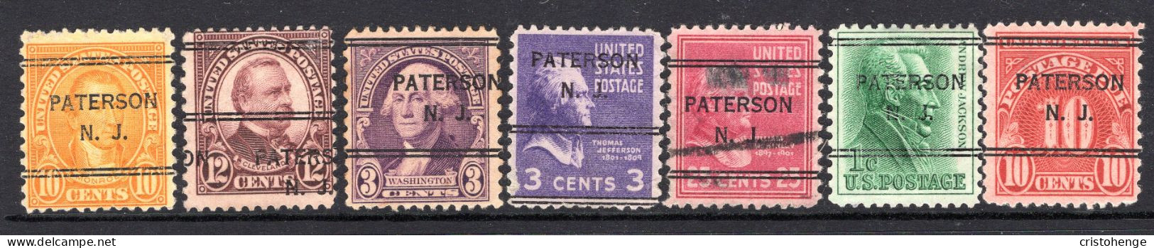 USA Precancel - New Jersey - Paterson - Small Collection - Préoblitérés