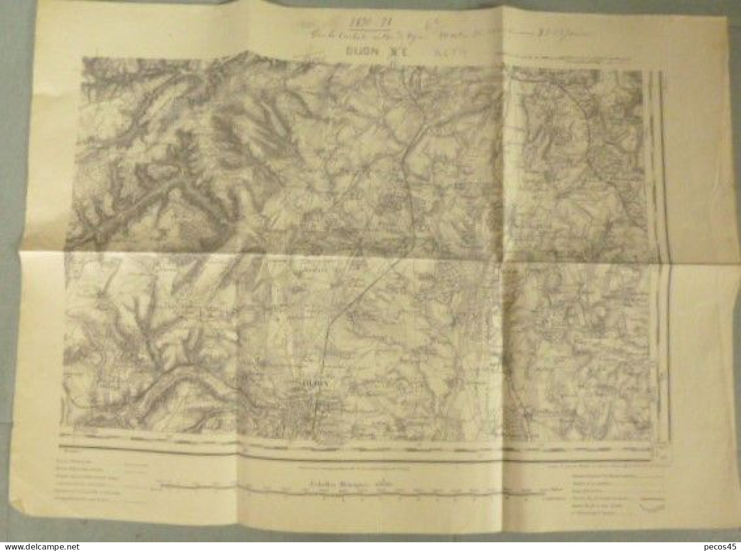 S.G.A. : DIJON N.E. - 1.80 000ème - 1886. - Topographische Karten