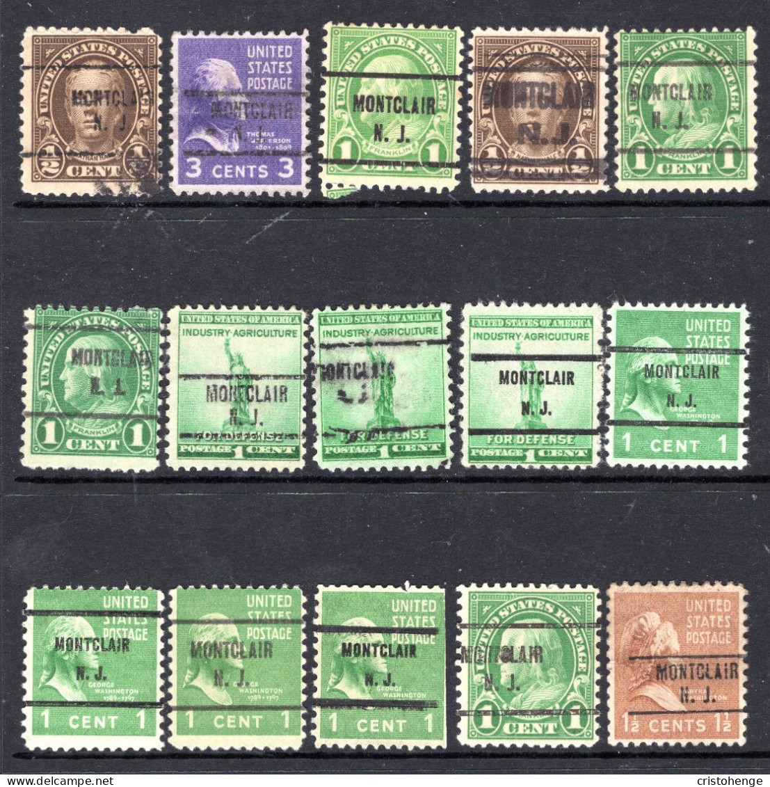 USA Precancel - New Jersey - Montclair - Small Collection - Precancels