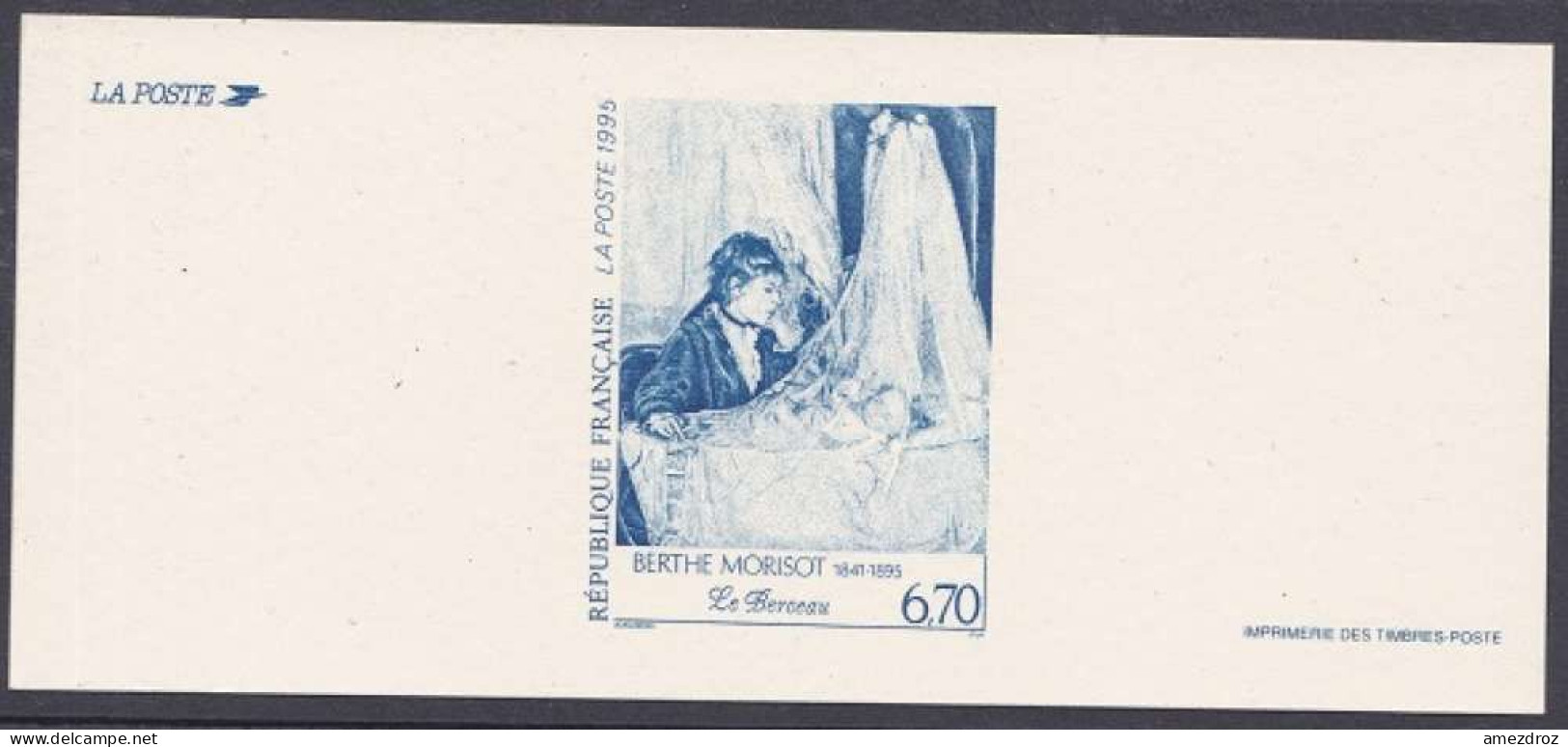 France Gravure Officielle - Berthe Morisot - Le Berceau (4) - Documentos Del Correo