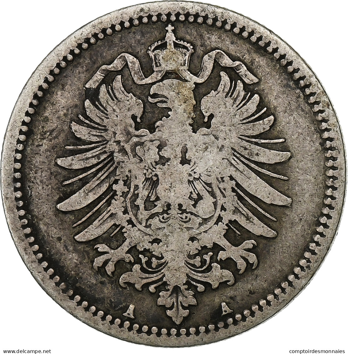 Empire Allemand, Wilhelm I, 50 Pfennig, 1876, Berlin, Argent, TB+, KM:6 - 50 Pfennig