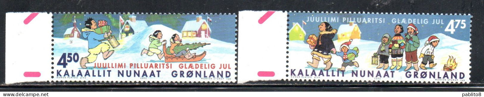 GREENLAND GRONLANDS GROENLANDIA GRØNLAND 2002 CHRISTMAS WEIHNACHTEN NATALE NOEL NAVIDAD COMPLETE SET SERIE COMPLETA MNH - Nuovi