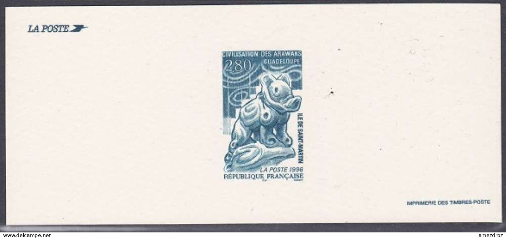 France Gravure Officielle - Civilisation Des Arawaks Guadeloupe (4) - Documents Of Postal Services