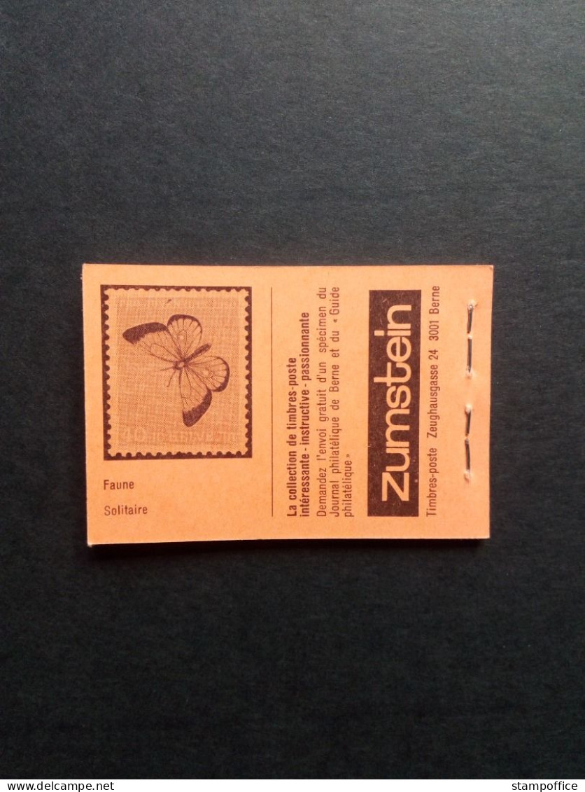 SCHWEIZ MH 72 GESTEMPELT(USED) VOLKSBRÄUCHE 1979 RÜCKSEITE SCHWEIT-MARKE SCHMETTERLING - Postzegelboekjes