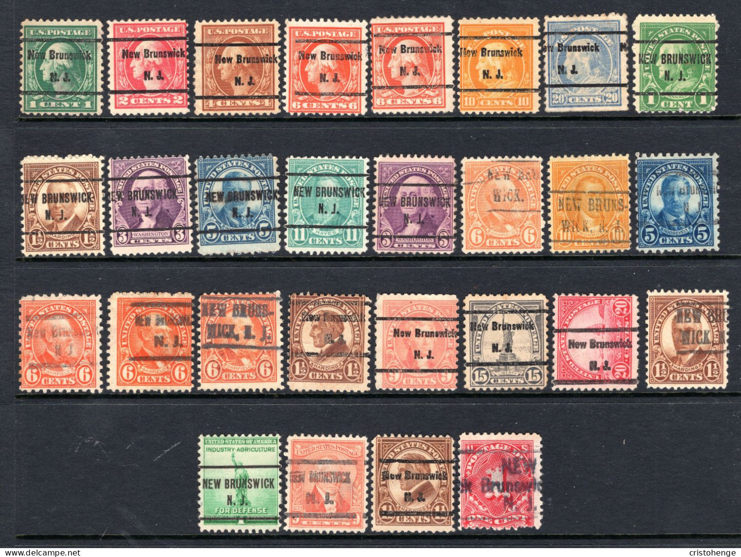 USA Precancel - New Jersey - New Brunswick - Small Collection - Préoblitérés