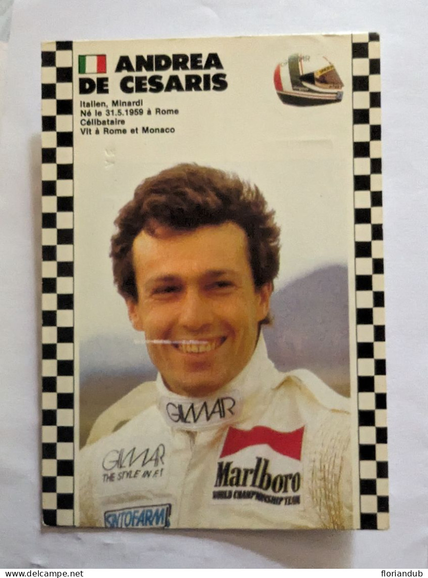 CP -  Andrea De Cesaris Saison 86-87 Formule 1 - Grand Prix / F1