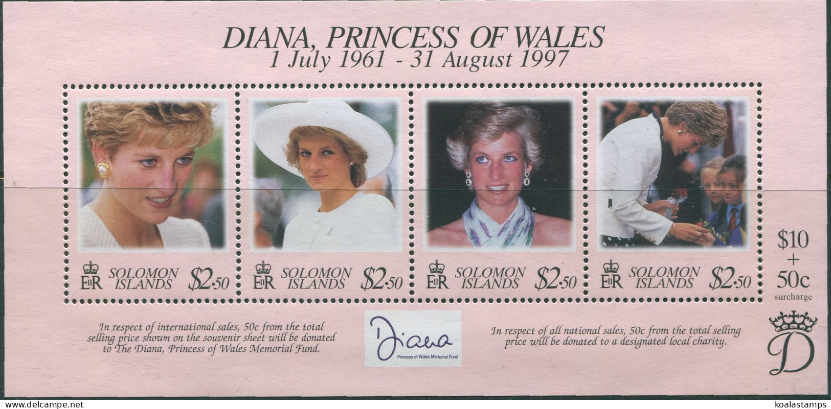 Solomon Islands 1998 SG908 Princess Diana MS MNH - Solomoneilanden (1978-...)