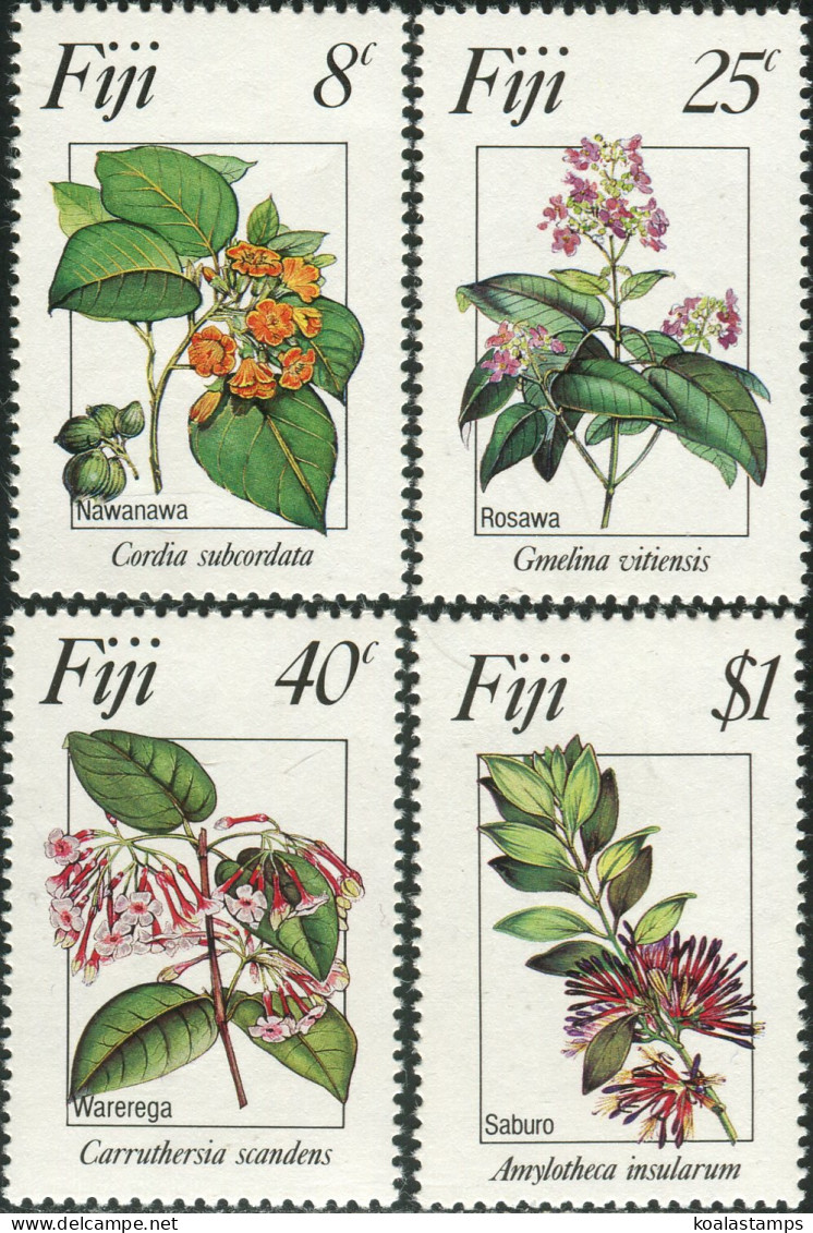 Fiji 1983 SG665-668 Flowers Set MNH - Fidji (1970-...)