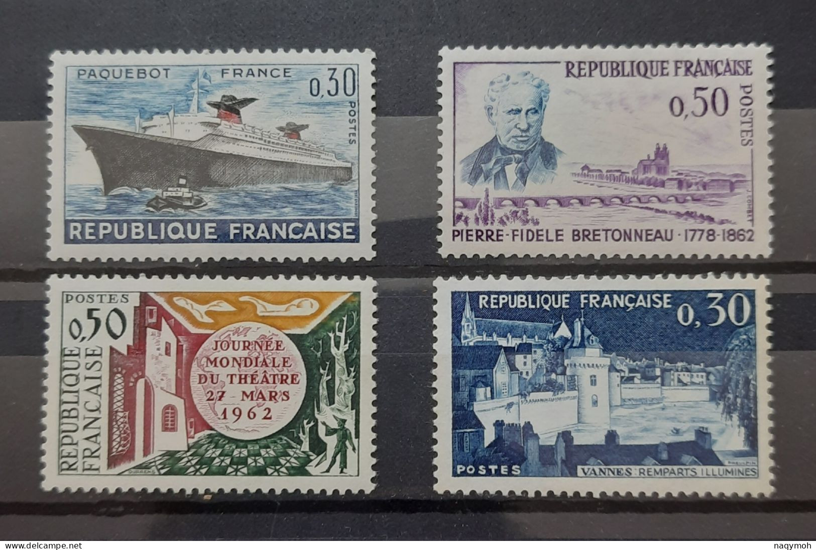 France Yvert 1325-1328-1333-1334** Année 1962 MNH. - Unused Stamps