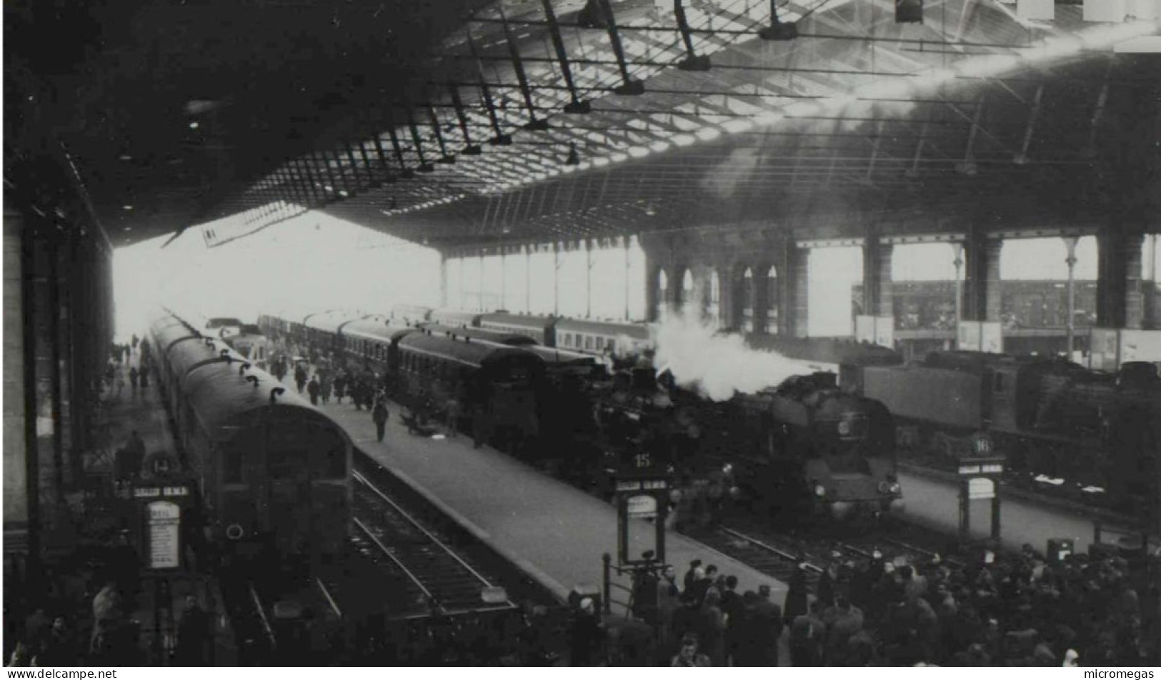 Paris Nord - 231 E Etoile Du Nord - 231 K Tergnier-Paris - 230 D Beauvais Paris - Cliché J. Renaud, 3-3-1956 - Eisenbahnen