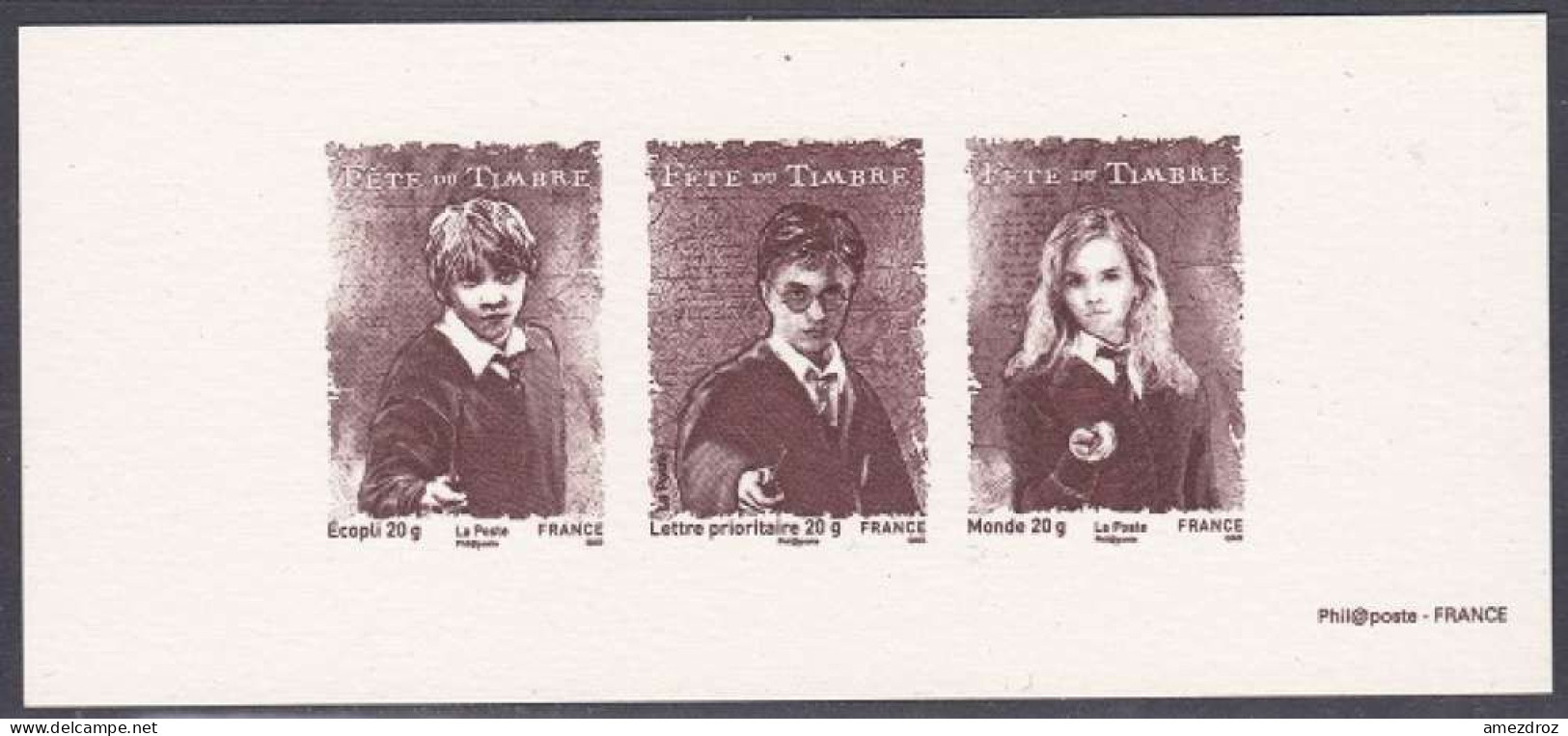 France Gravure Officielle - Journée Du Timbre - Harry Potter (4) - Documents Of Postal Services