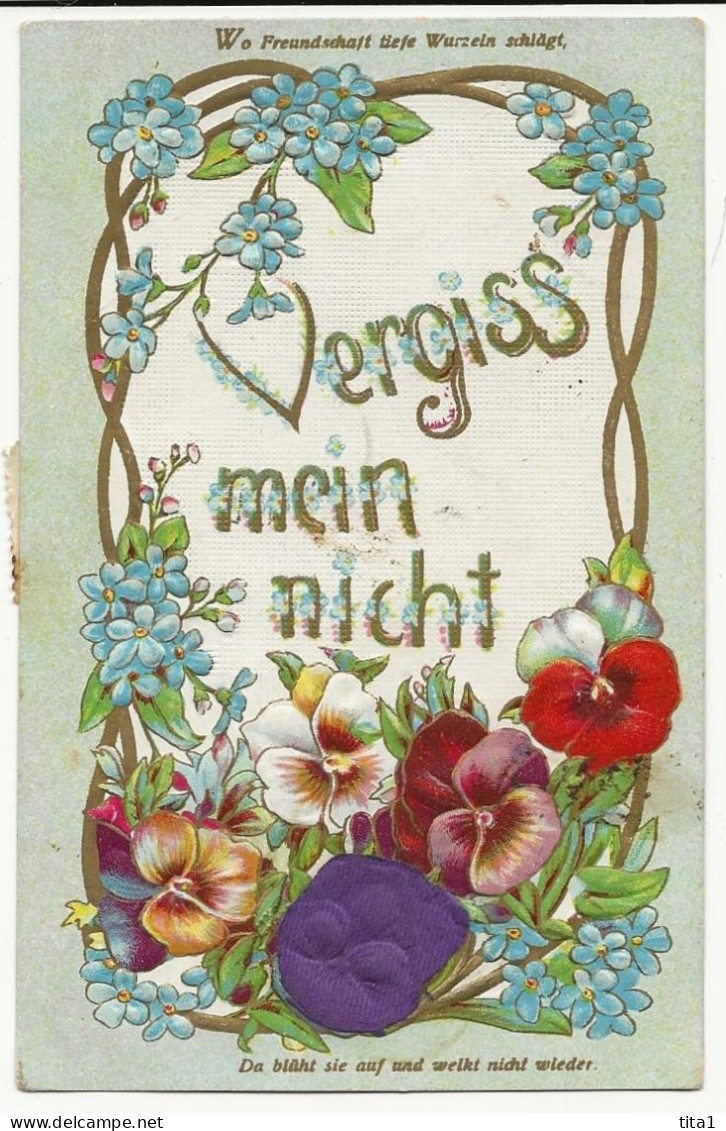 68 -Vergiss Mein Nicht - Pensées Et Myosotis " En Relief" - Blumen