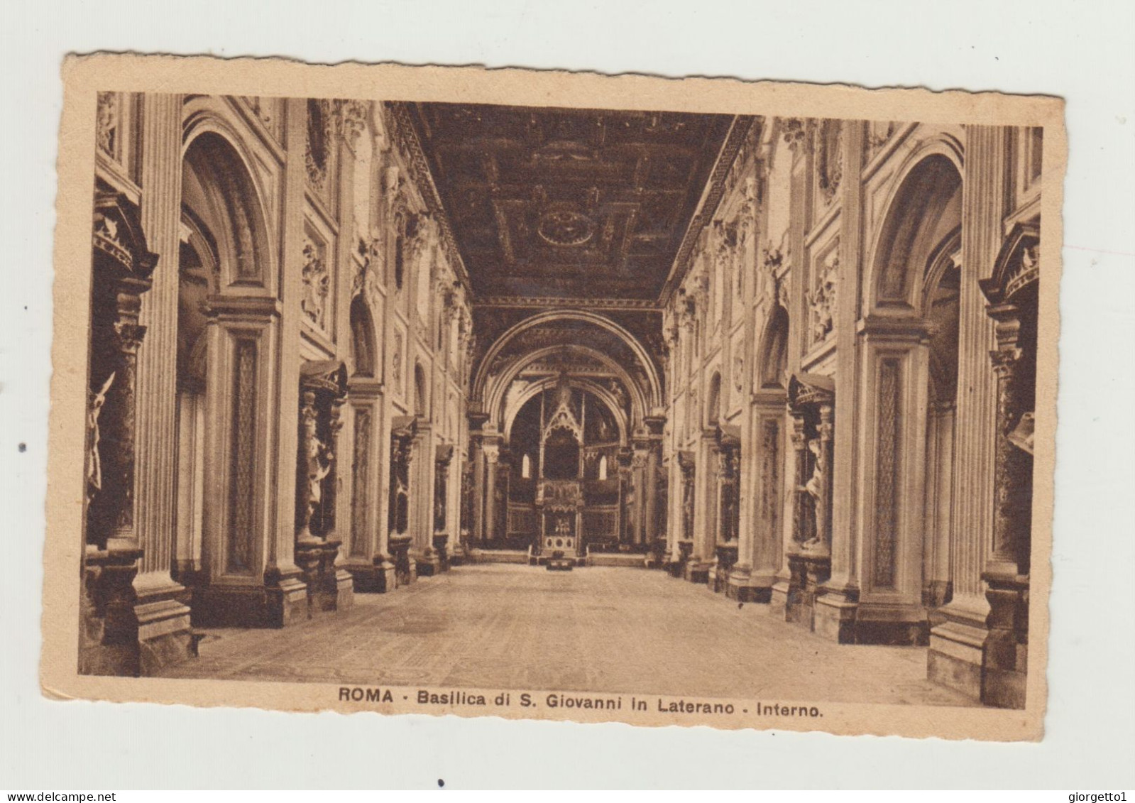 CARTOLINA ROMA - BASILICA SAN GIOVANNI IN LATERANO - ANNULLA OPERA NAZIONALE BALILLA CAMPO DUX DEL 1929 WW1 WW2 - Kirchen