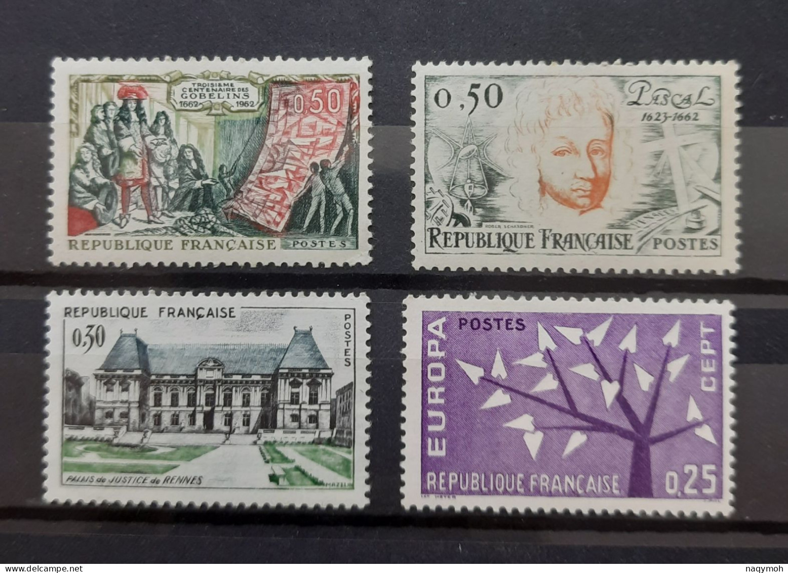 France Yvert 1343-1344-1351-1358** Année 1962 MNH. - Unused Stamps