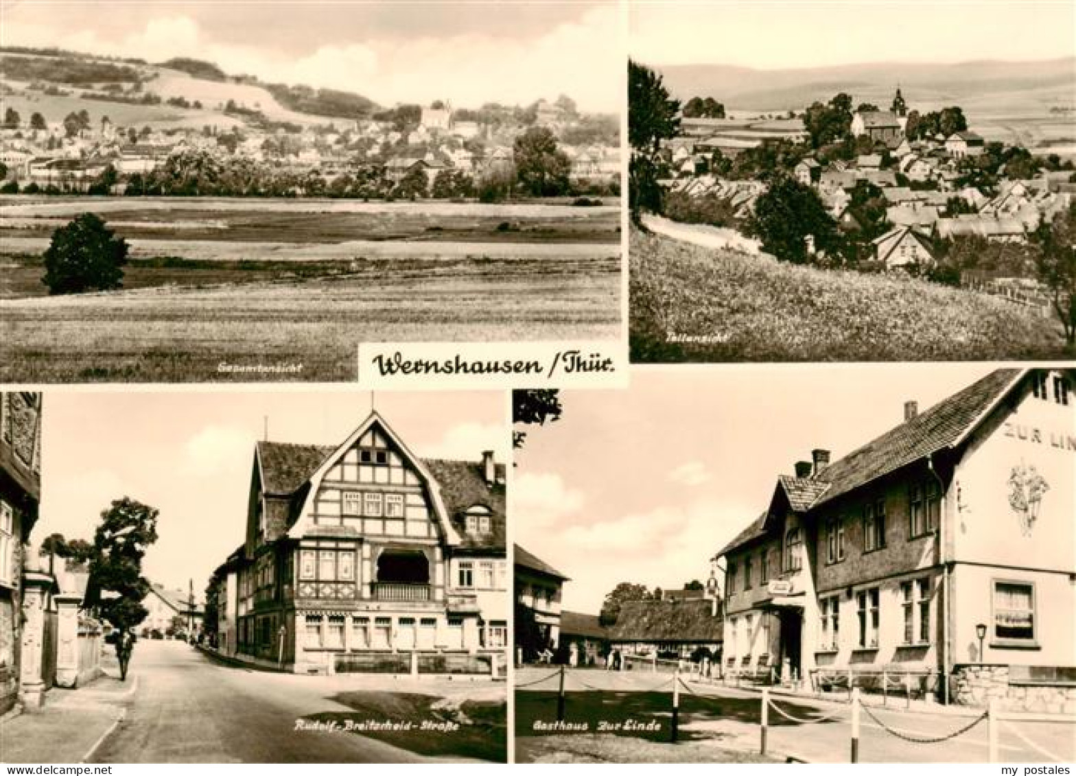 73888030 Wernshausen Panorama Teilansicht Rudolf Breitscheid Strasse Gasthaus Zu - Autres & Non Classés