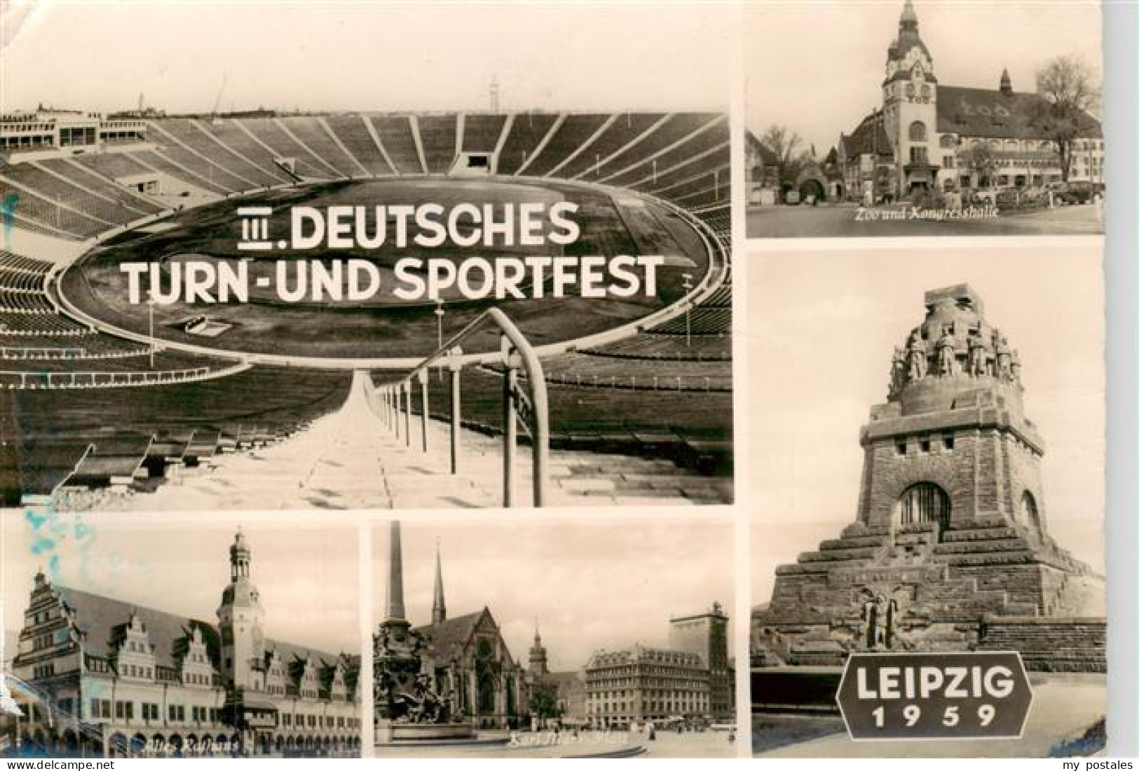 73888029 Leipzig III Deutsches Turn Und Sportfest Stadion Altes Rathaus Karl Mar - Leipzig