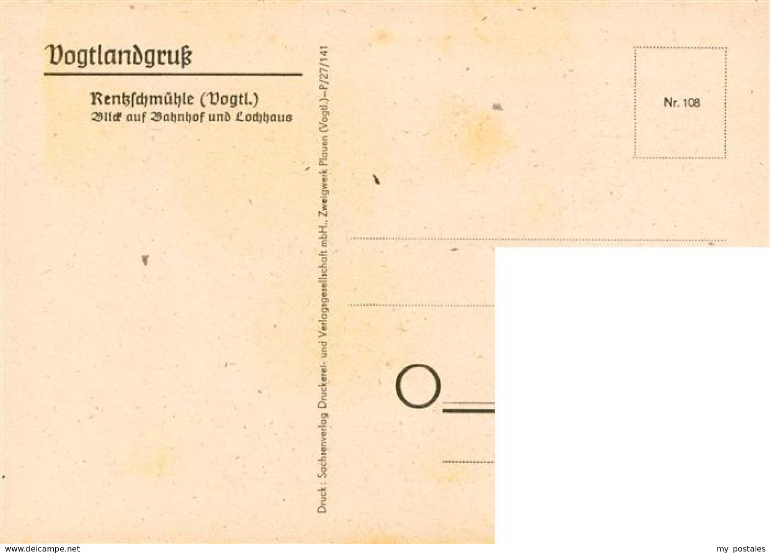 73888024 Rentzschmuehle Vogtland Thueringen Blick Auf Bahnhof Und Lochhaus Rentz - Autres & Non Classés