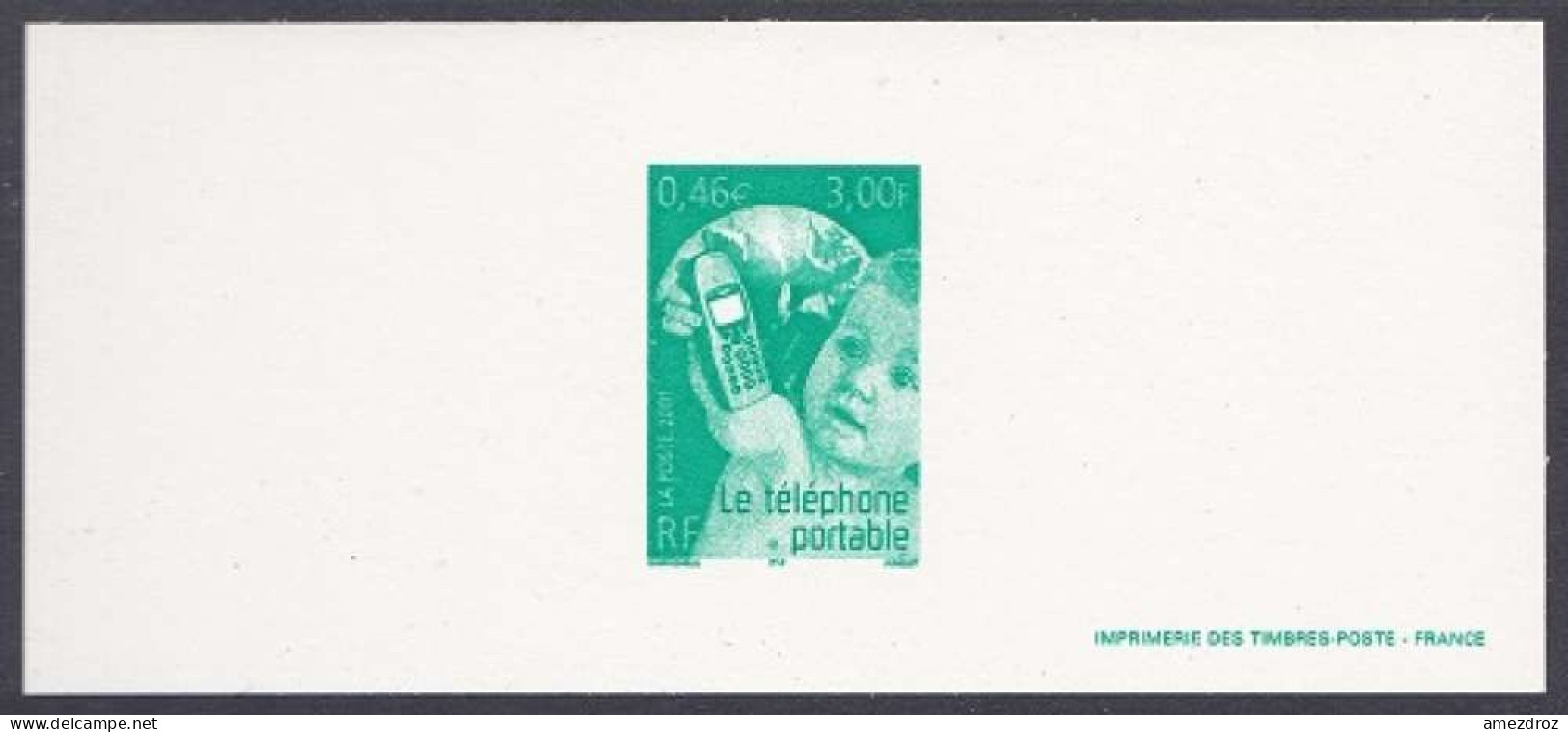 France Gravure Officielle - Le Téléphone Portable (4) - Documents Of Postal Services