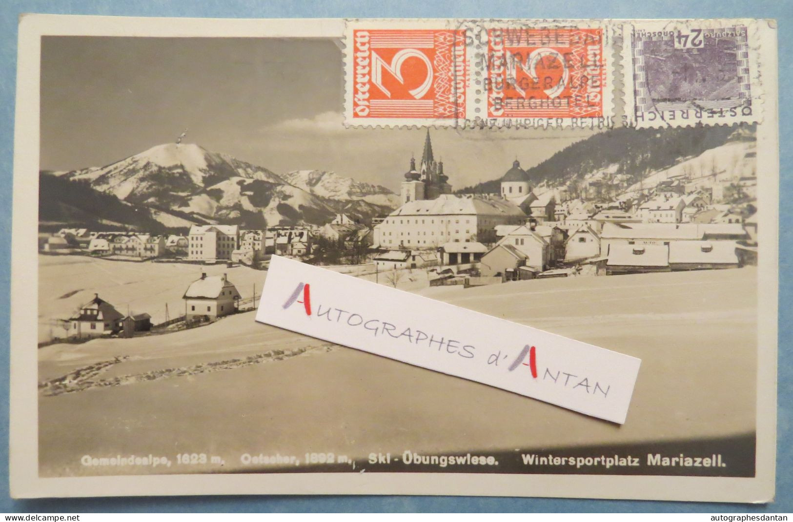 ● CPA Jean HUGUES 1934 à Henri BERAUD - Wintersportplatz Mariazell Ski Ubungswlese - Saint Didier Au Mont D'Or - Writers
