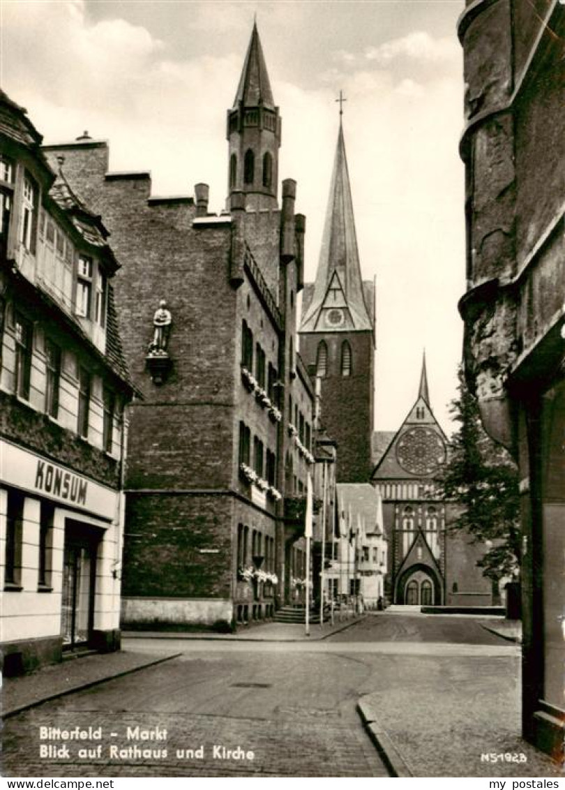 73887993 Bitterfeld Markt Rathaus Und Kirche Bitterfeld - Bitterfeld