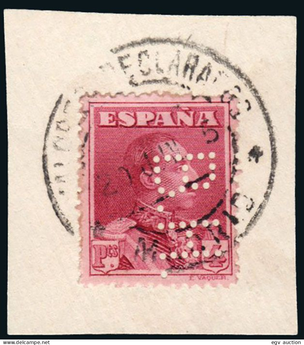 Madrid - Perforado - Edi O 322 - Fragmento "B.H" (Banco) - Usati