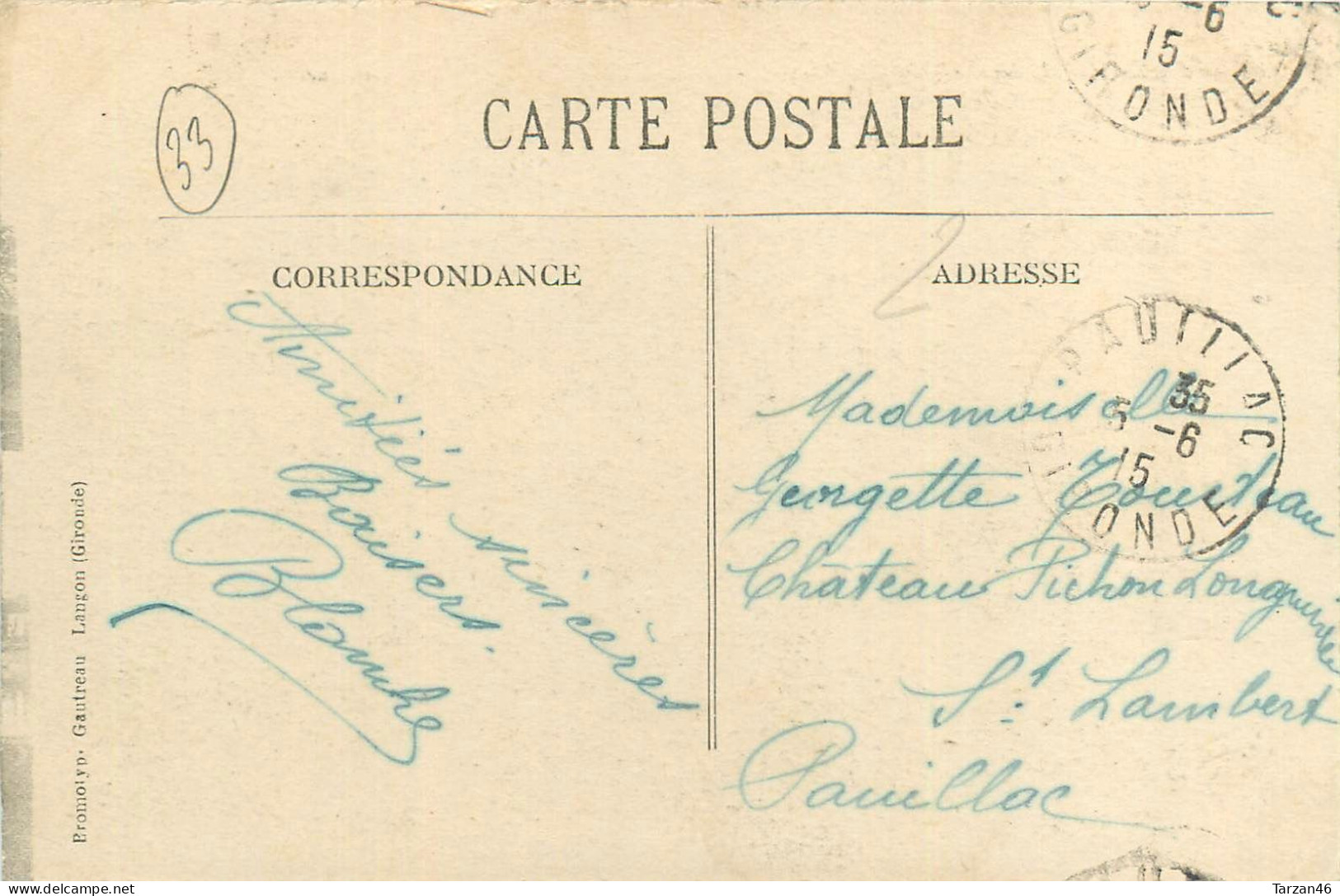 25.04.2024   - 1907. CADILLAC SUR GARONNE Le Grand Pont Métallique Sur La Garonne - Cadillac
