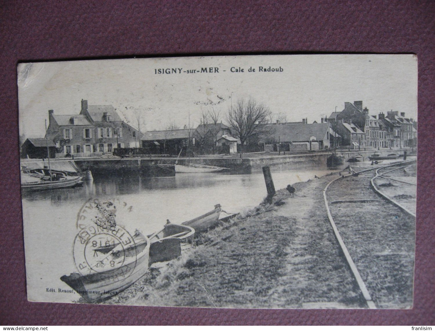 CPA 50 ISIGNY SUR MER Cale De Radoub 1918 - Autres & Non Classés