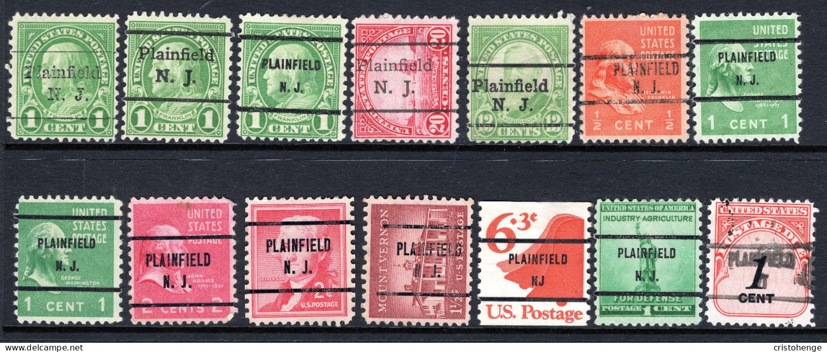 USA Precancel - New Jersey - Plainfield - Small Collection - Préoblitérés