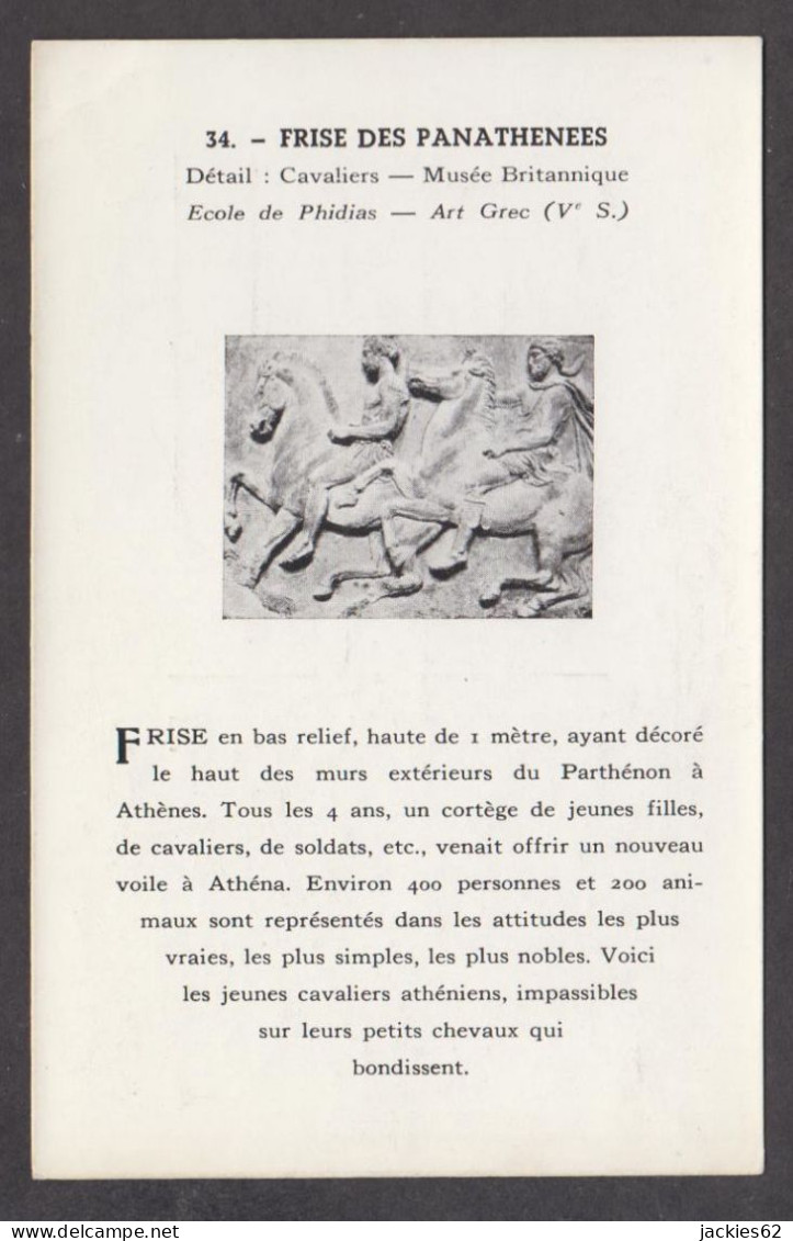 089382/ Grèce, Parthénon, *Frise Des Panathénées*, Détail, Carte Didactique - Antiek