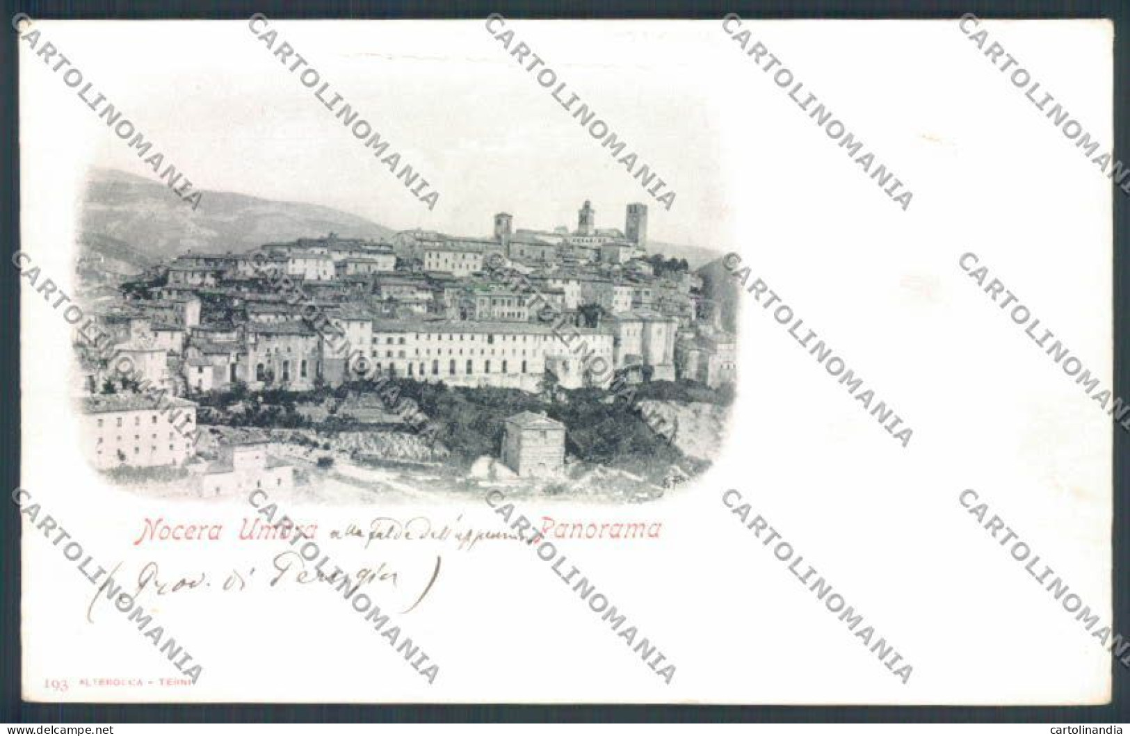 Perugia Nocera Umbra Alterocca 193 Cartolina ZB5987 - Perugia