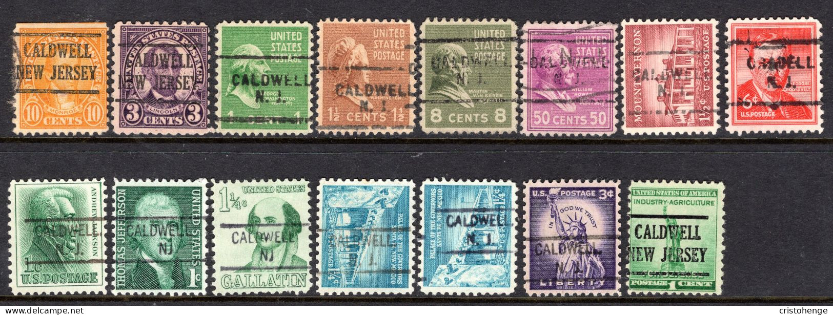 USA Precancel - New Jersey - Caldwell - Small Collection - Voorafgestempeld