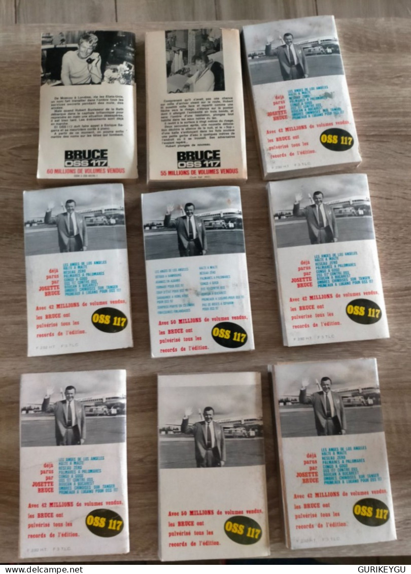 Lot De 9 Livres De Poche  Jean Bruce OSS 117 N° 3.8.31.91.97.118.167.180.197 - Azione