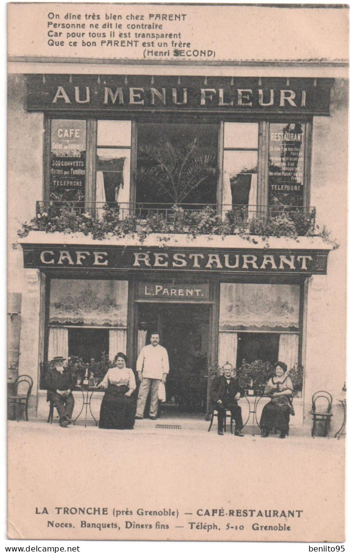 CPA De LA TRONCHE - Café Restaurant. - La Tronche